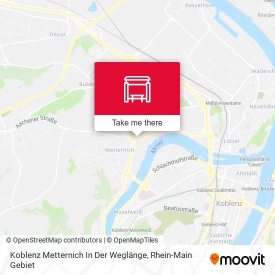 Карта Koblenz Metternich In Der Weglänge