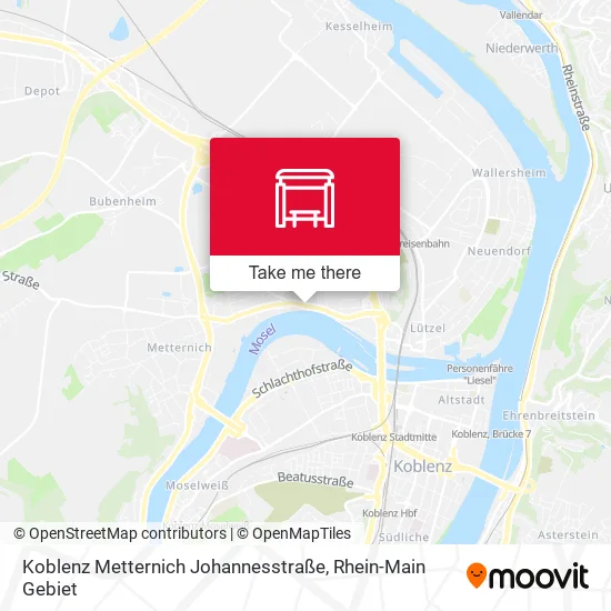 Карта Koblenz Metternich Johannesstraße