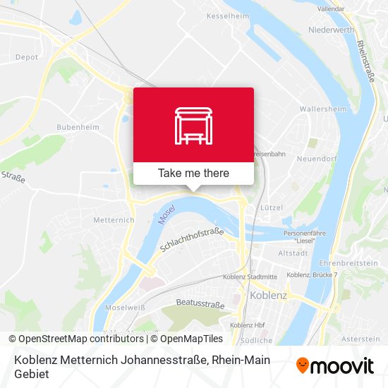 Koblenz Metternich Johannesstraße map
