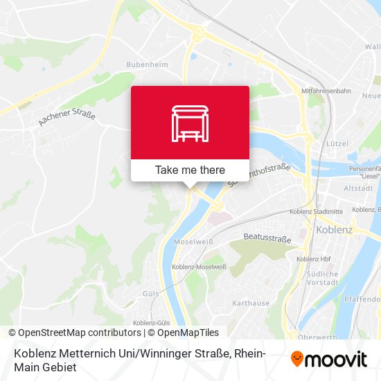 Koblenz Metternich Uni / Winninger Straße map