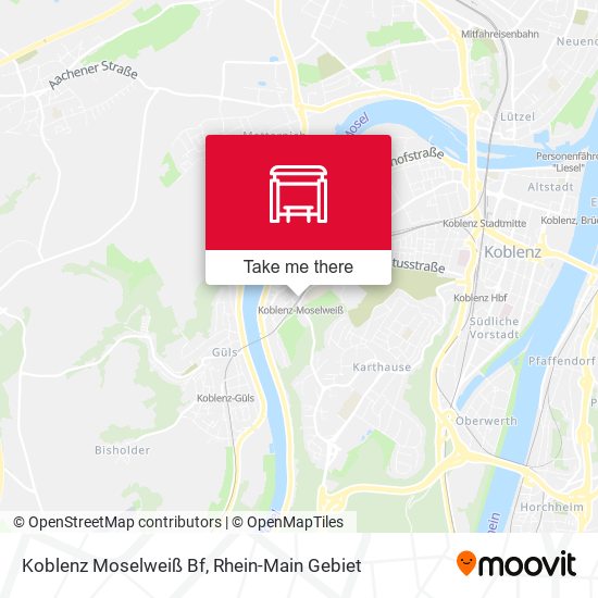 Koblenz Moselweiß Bf map