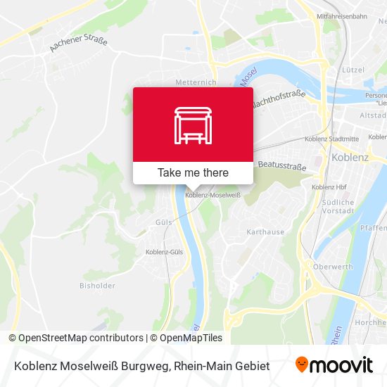 Koblenz Moselweiß Burgweg map