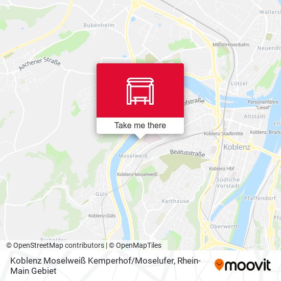 Карта Koblenz Moselweiß Kemperhof / Moselufer