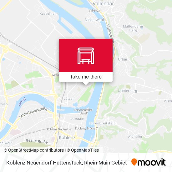 Koblenz Neuendorf Hüttenstück map