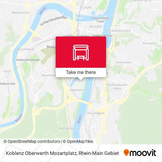 Карта Koblenz Oberwerth Mozartplatz