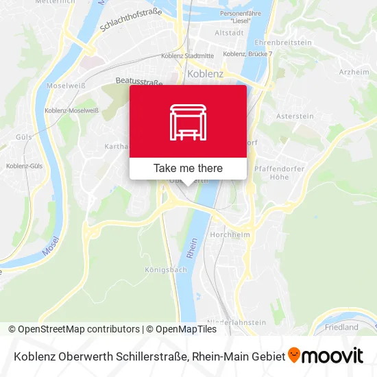 Карта Koblenz Oberwerth Schillerstraße