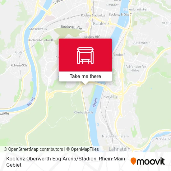 Карта Koblenz Oberwerth Epg Arena / Stadion