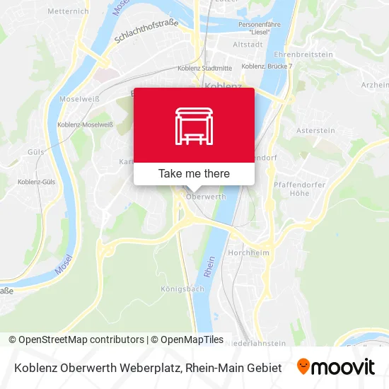 Карта Koblenz Oberwerth Weberplatz