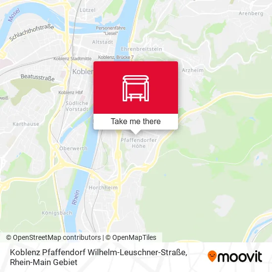 Карта Koblenz Pfaffendorf Wilhelm-Leuschner-Straße