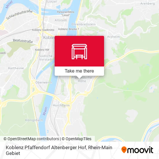 Карта Koblenz Pfaffendorf Altenberger Hof
