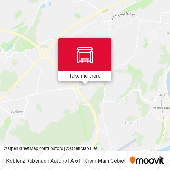Koblenz Rübenach Autohof A 61 map