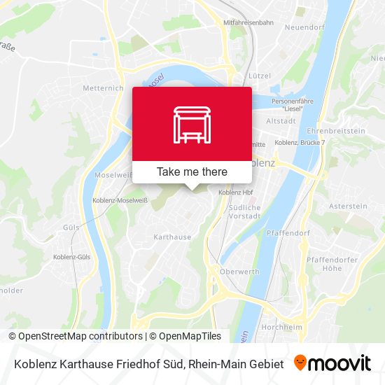 Koblenz Karthause Friedhof Süd map