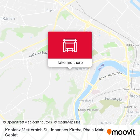 Koblenz Metternich St. Johannes Kirche map