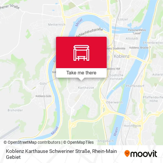 Карта Koblenz Karthause Schweriner Straße