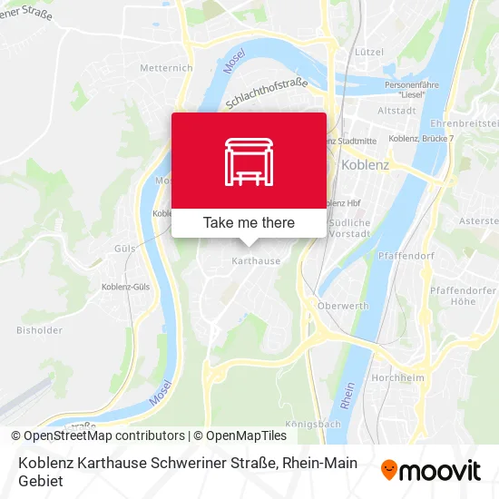 Карта Koblenz Karthause Schweriner Straße