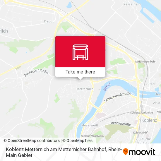 Koblenz Metternich am Metternicher Bahnhof map