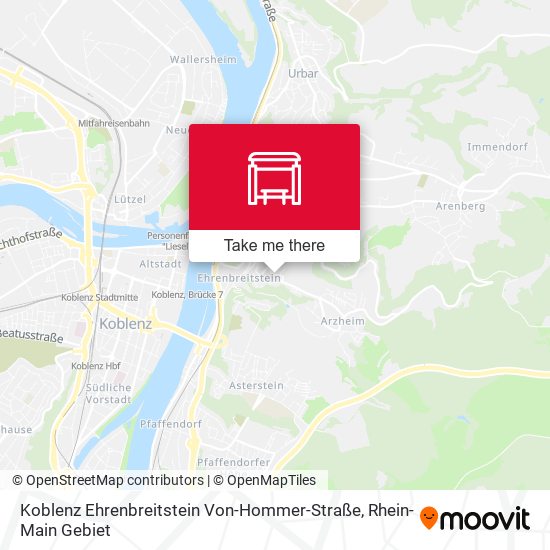 Карта Koblenz Ehrenbreitstein Von-Hommer-Straße