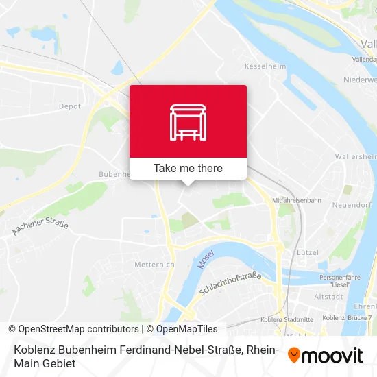 Карта Koblenz Bubenheim Ferdinand-Nebel-Straße