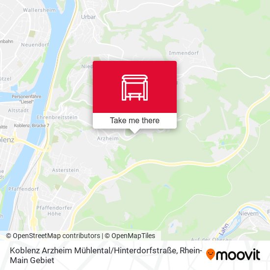 Koblenz Arzheim Mühlental / Hinterdorfstraße map