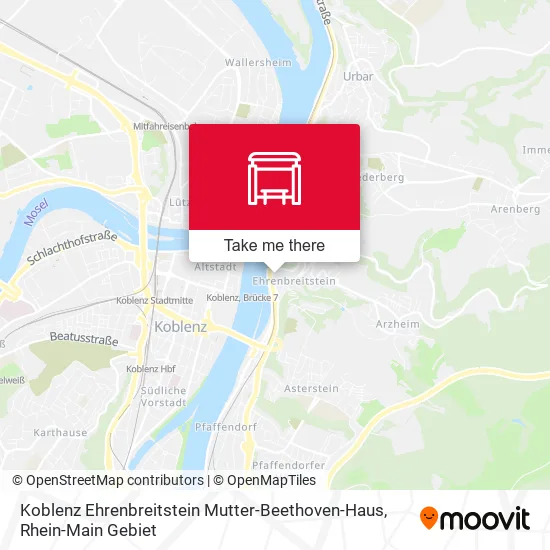 Карта Koblenz Ehrenbreitstein Mutter-Beethoven-Haus