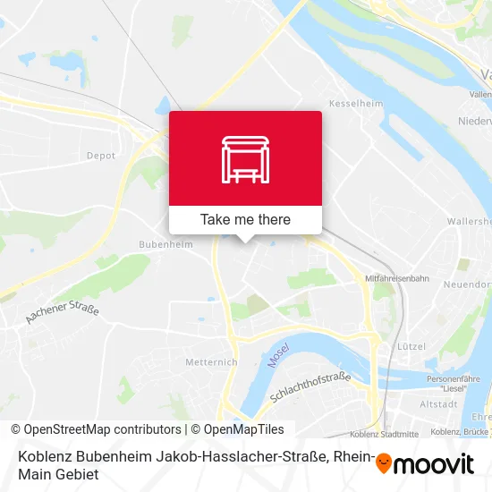 Карта Koblenz Bubenheim Jakob-Hasslacher-Straße