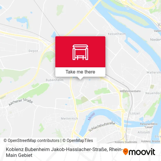 Карта Koblenz Bubenheim Jakob-Hasslacher-Straße