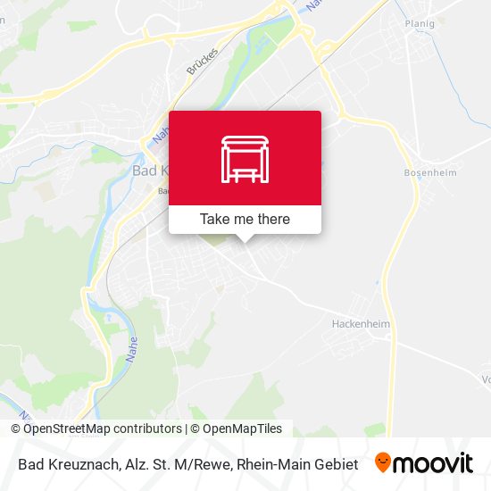 Bad Kreuznach, Alz. St. M/Rewe map