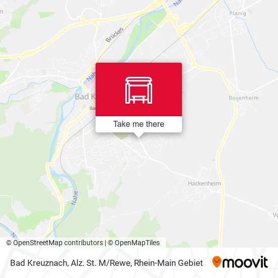 Карта Bad Kreuznach, Alz. St. M/Rewe