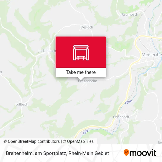 Карта Breitenheim, am Sportplatz