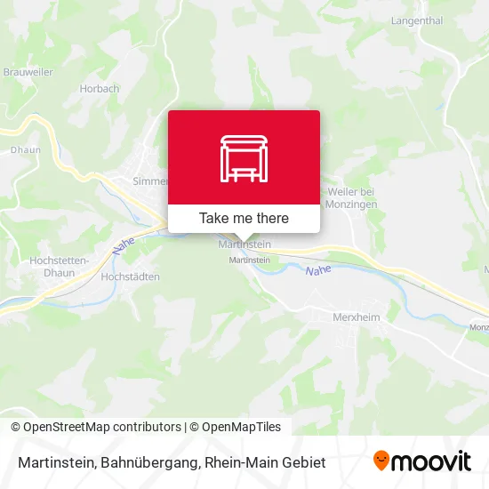 Карта Martinstein, Bahnübergang
