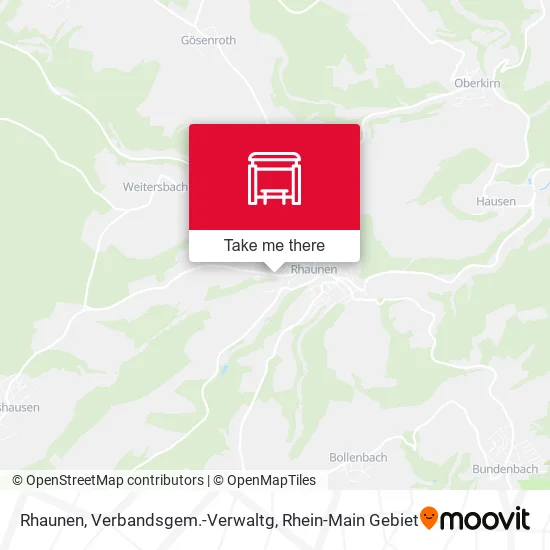 Карта Rhaunen, Verbandsgem.-Verwaltg