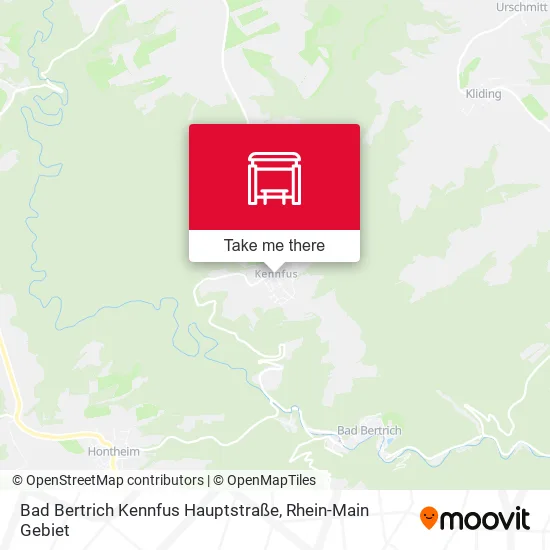 Карта Bad Bertrich Kennfus Hauptstraße