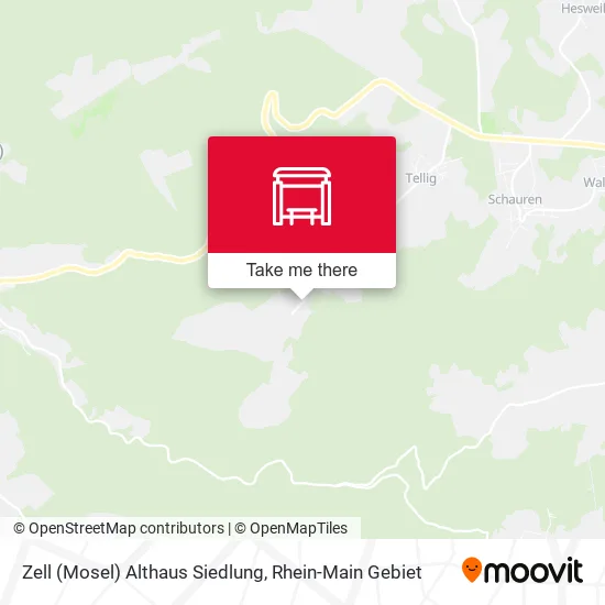 Карта Zell (Mosel) Althaus Siedlung