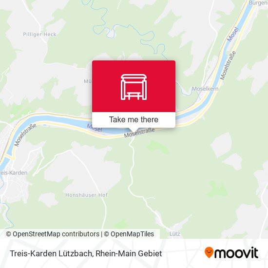 Treis-Karden Lützbach map