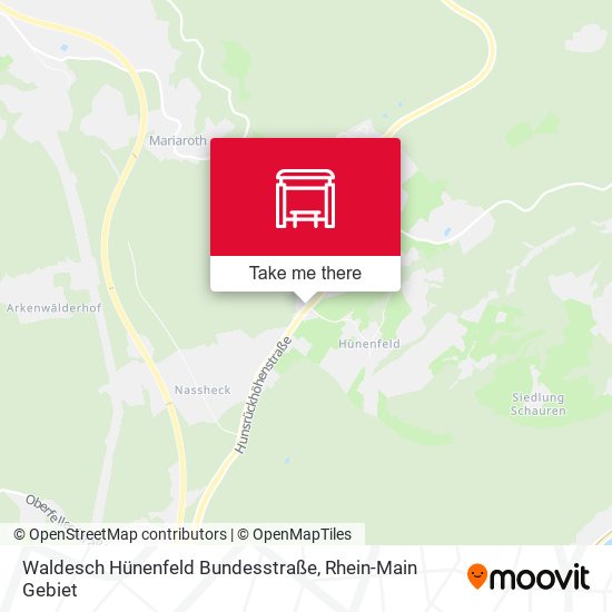 Waldesch Hünenfeld Bundesstraße map