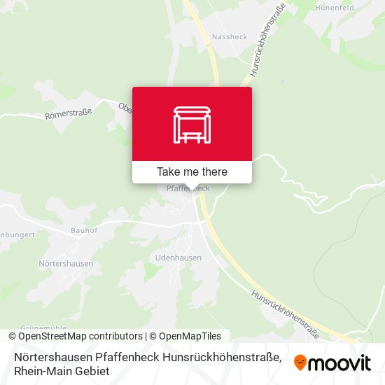 Nörtershausen Pfaffenheck Hunsrückhöhenstraße map