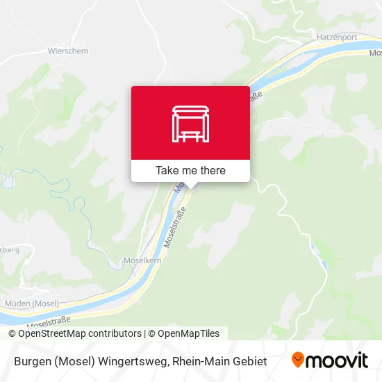 Карта Burgen (Mosel) Wingertsweg