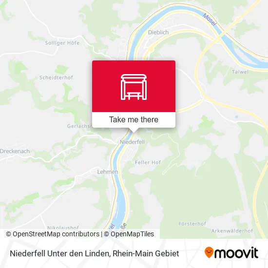 Карта Niederfell Unter den Linden