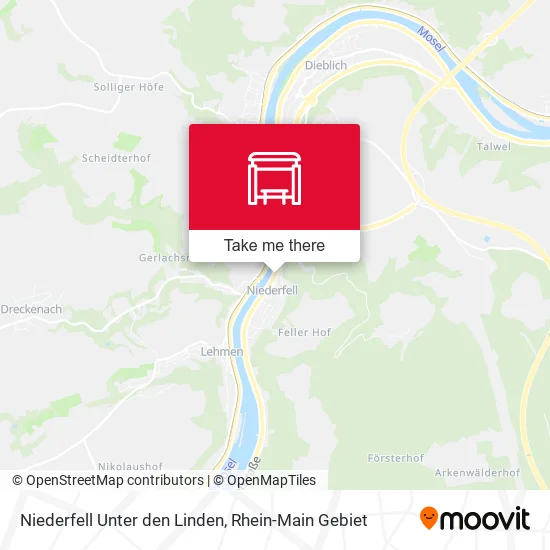 Карта Niederfell Unter den Linden