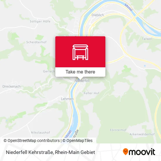 Карта Niederfell Kehrstraße