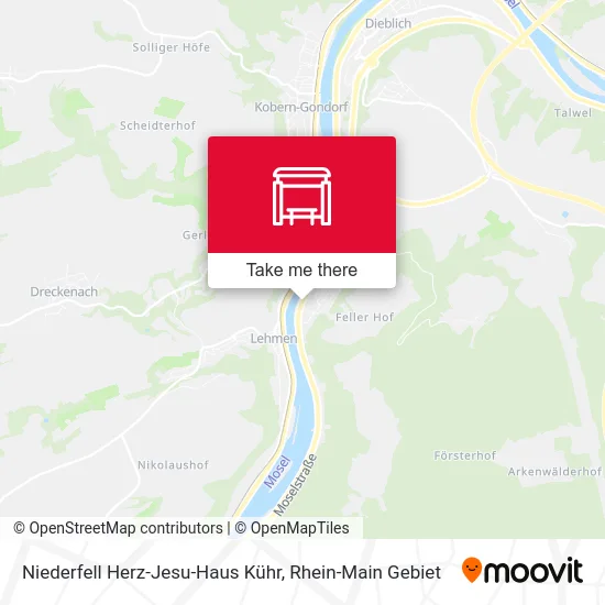 Карта Niederfell Herz-Jesu-Haus Kühr