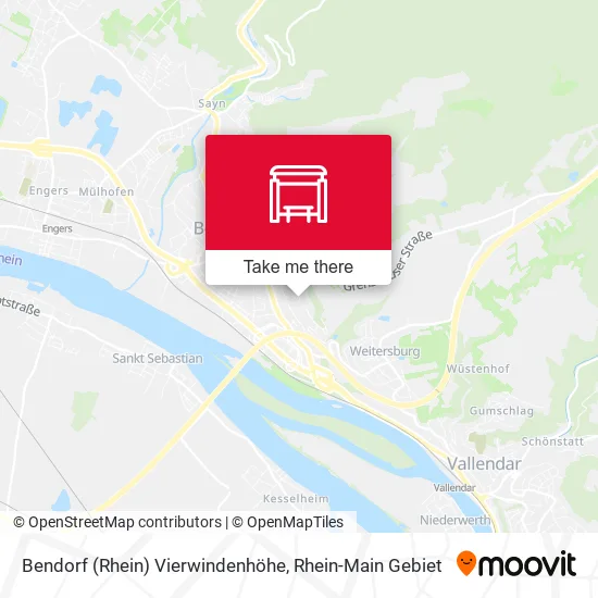 Карта Bendorf (Rhein) Vierwindenhöhe