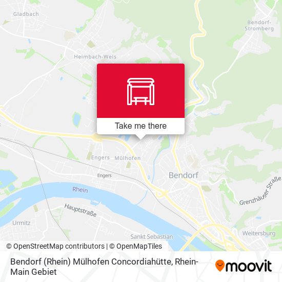Bendorf (Rhein) Mülhofen Concordiahütte map