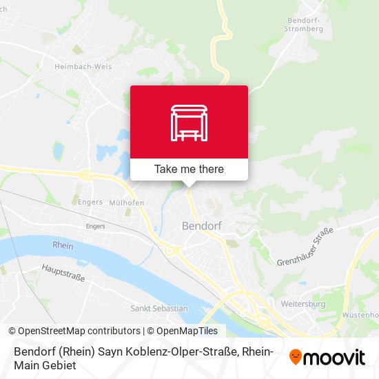 Карта Bendorf (Rhein) Sayn Koblenz-Olper-Straße