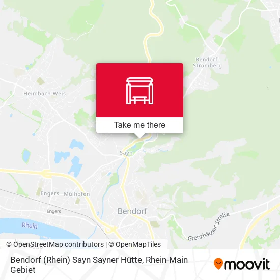 Карта Bendorf (Rhein) Sayn Sayner Hütte