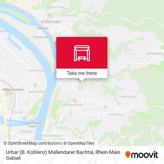 Urbar (B. Koblenz) Mallendarer Bachtal map