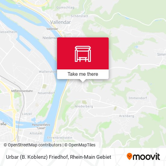 Urbar (B. Koblenz) Friedhof map