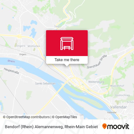 Bendorf (Rhein) Alemannenweg map