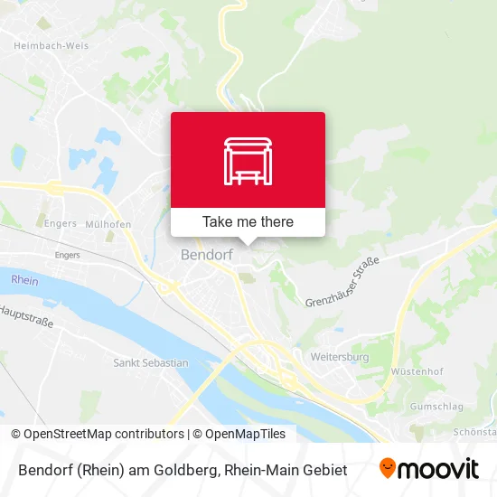 Карта Bendorf (Rhein) am Goldberg