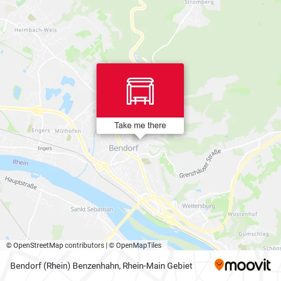 Карта Bendorf (Rhein) Benzenhahn